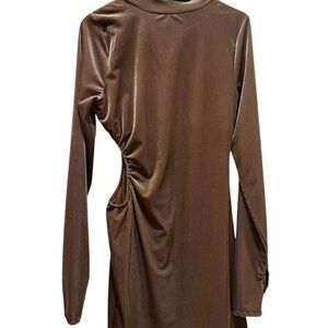 AFRM‎ Elegant Brown Long Sleeve Dress